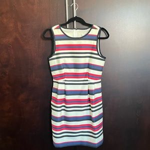 JCrew Red White & Blue Stripe Cotton Dress with Pockets Size 2